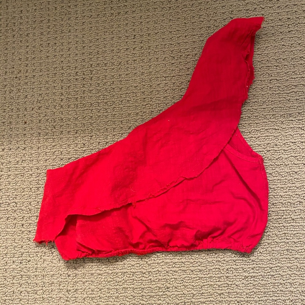 Red Crop top